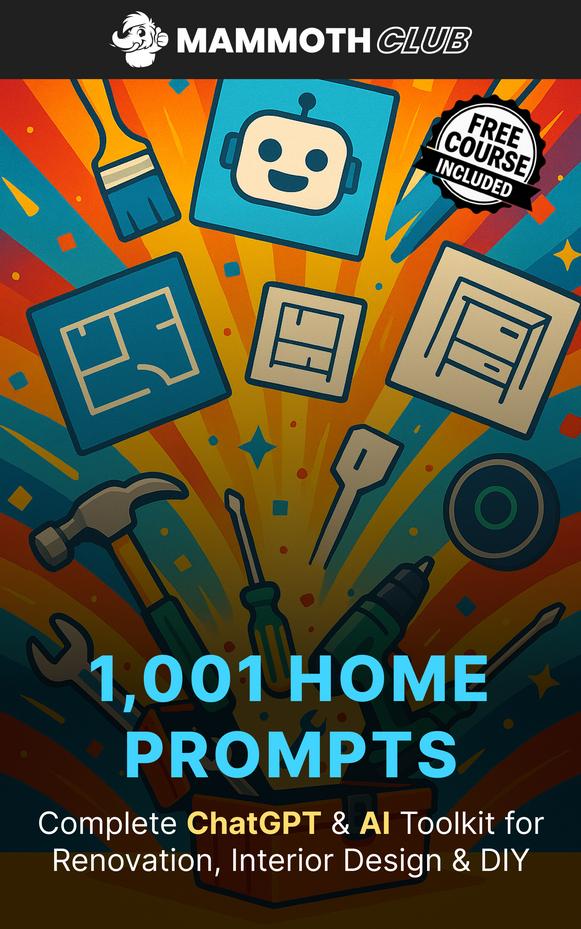1,001 Home Prompts: Complete ChatGPT & AI Toolkit for Renovation, Interior Design & DIY