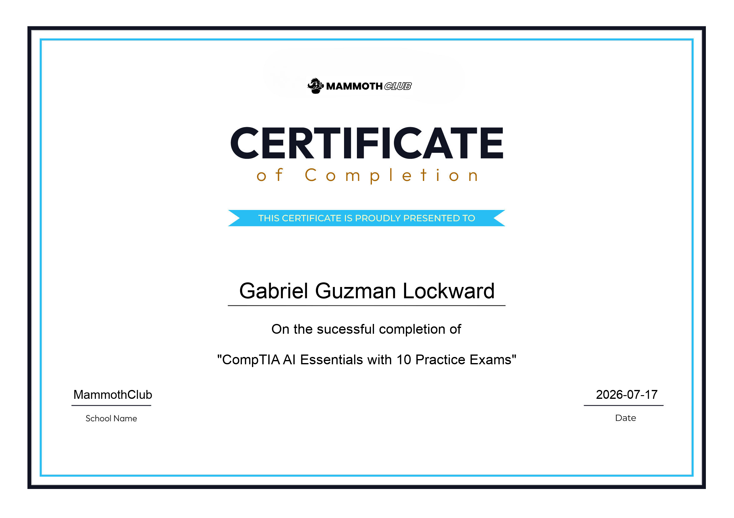 Certificate
