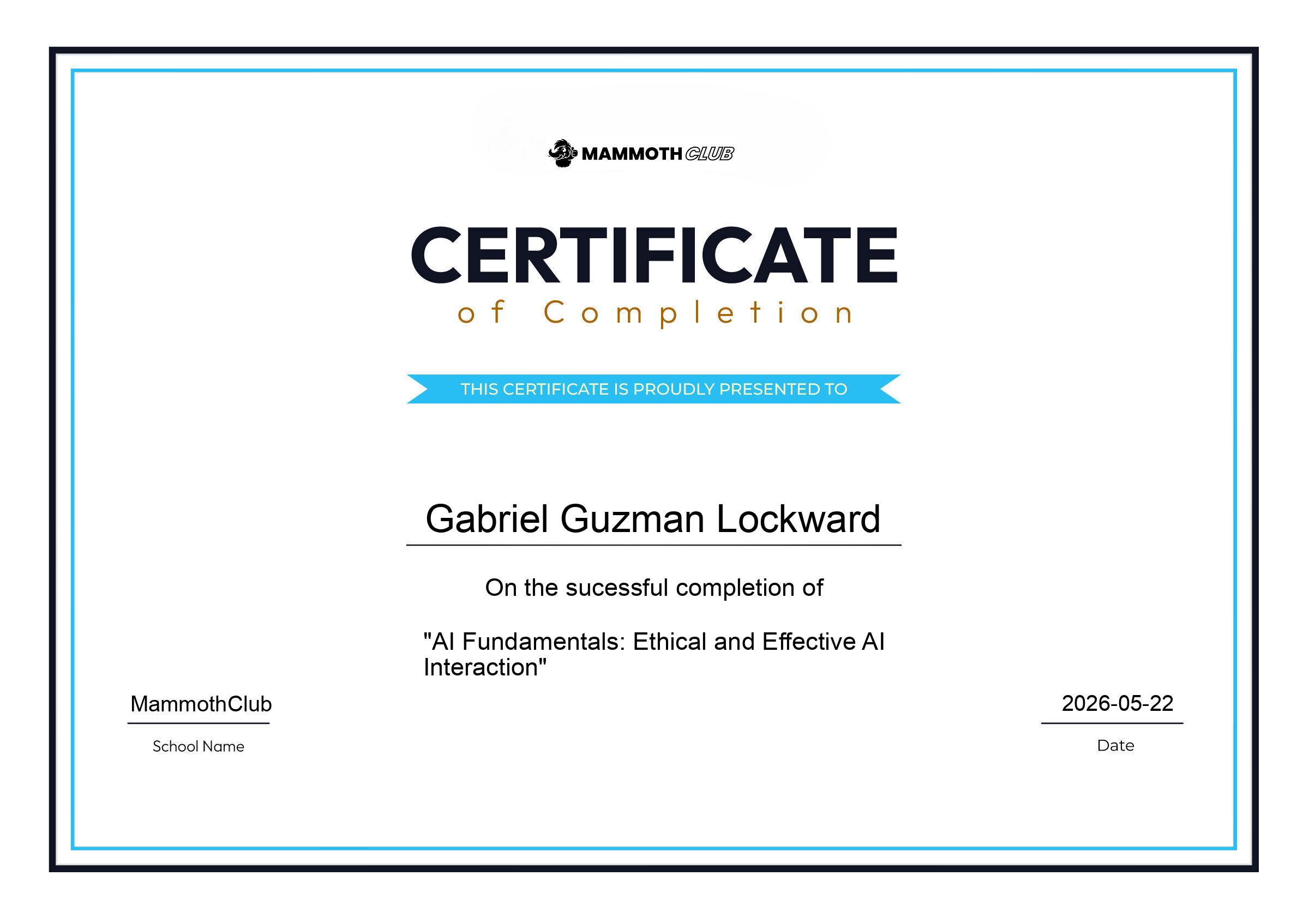 Certificate
