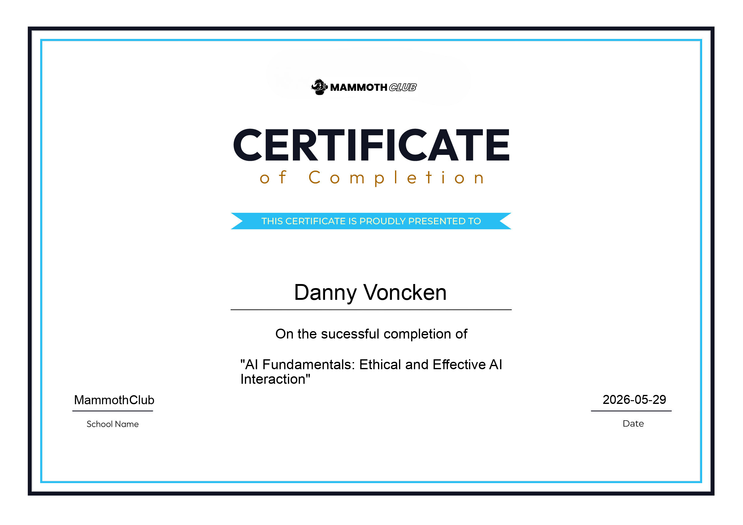 Certificate