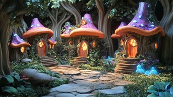 3D Enchanted Forest Wonders - Complete Nature Game Development Models