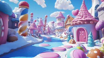 Complete Candyland Fantasy Game 3D Model Asset Pack