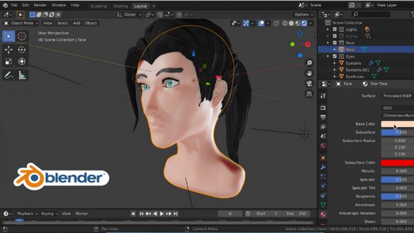 The Complete HD Blender 2.8 Face Sculpting Course