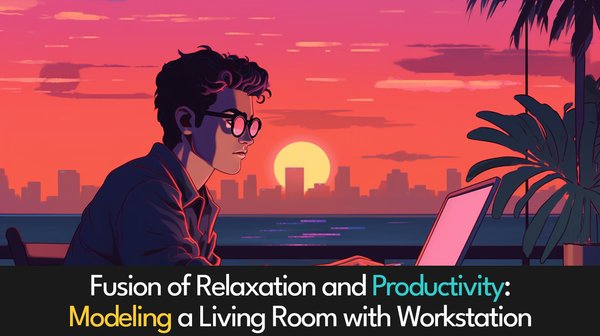 Fusion of Relaxation and Productivity: Modeling a Living Room with Workstation