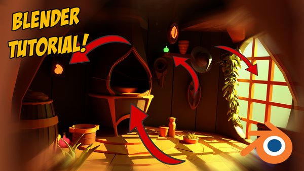 Enchanted Worlds: Craft a Cozy Magic Witch Hut in Blender 3.5