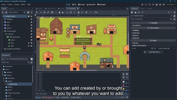 Master Menu and Sound Design for RPG in Godot 4