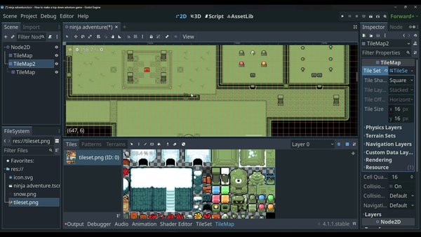 Design Dungeon for Ninja Adventure Game in Godot 4
