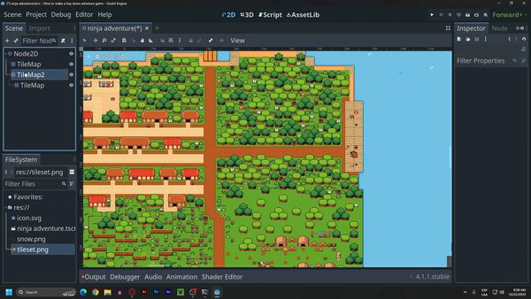 Build Collisions in Ninja Adventure Game Level Design with Godot 4