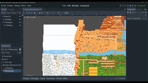 Design Ice Environment for Ninja Adventure Game in Godot 4