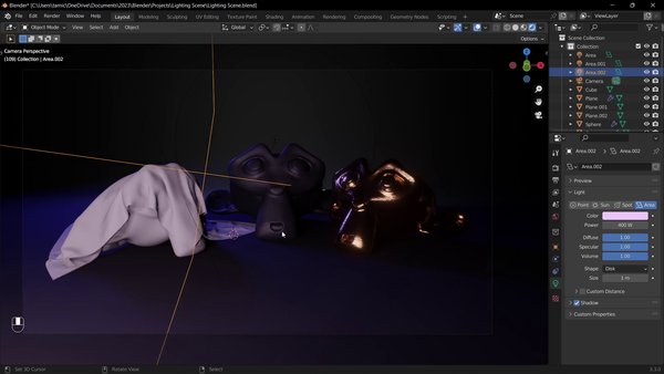 Advanced Work with Lights in Blender 3.3
