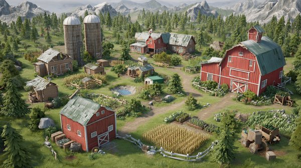 Premium Farming Game 3D Model Collection