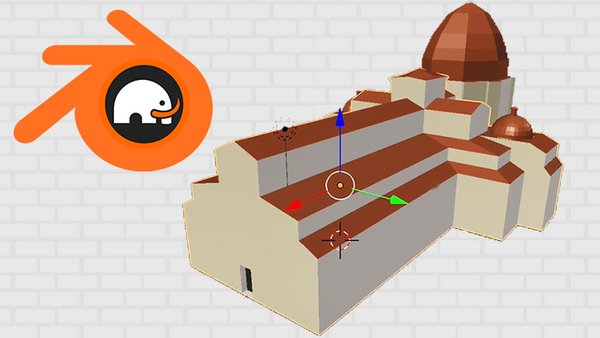 3D Model 32 Low Poly Buildings in Blender for Beginners