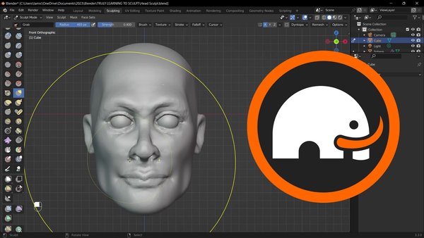 Sculpt an Advanced Male Human Head in Blender 3