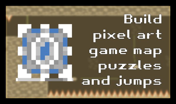 Build pixel art game map puzzles and jumps