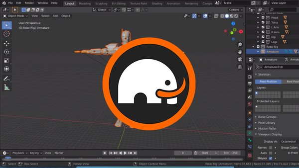 Robot Character Rigging: 3D Modeling with Blender 2.8