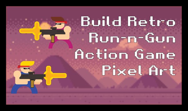 Build Retro Run and Gun Action Game Pixel Art